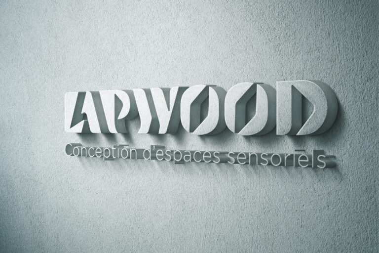 Mock Up logo taillé Mur pierre